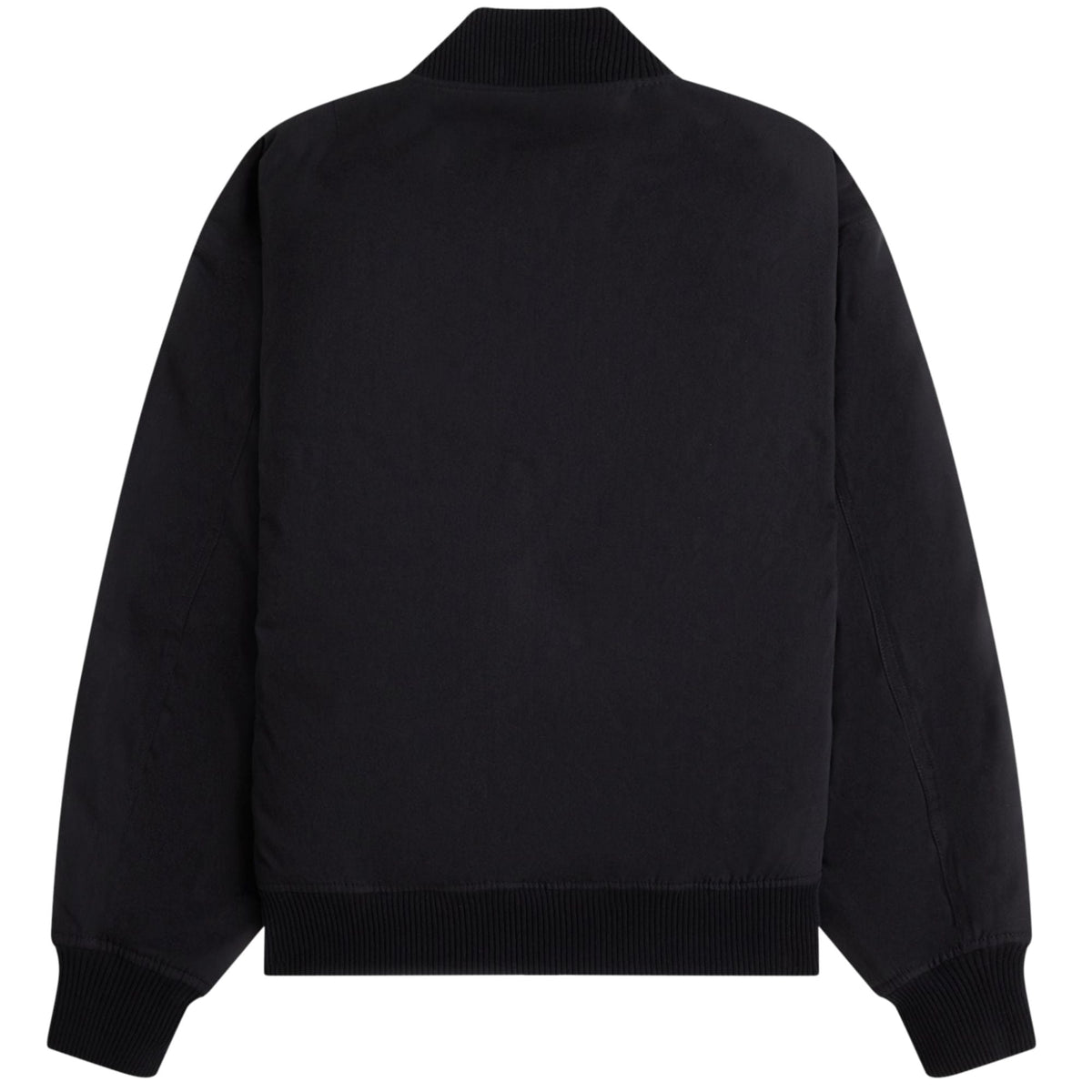 Fred Perry Leather Patch Bomber Jacket - Black