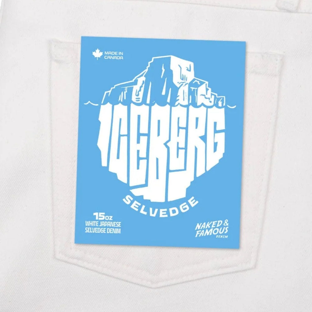 Naked and Famous Denim True Guy The Iceberg Selvedge - White