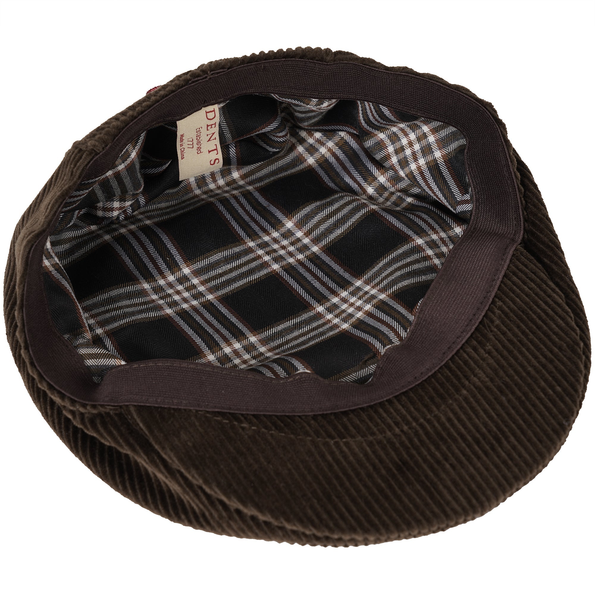 Dents Corduroy Flat Cap - Brown