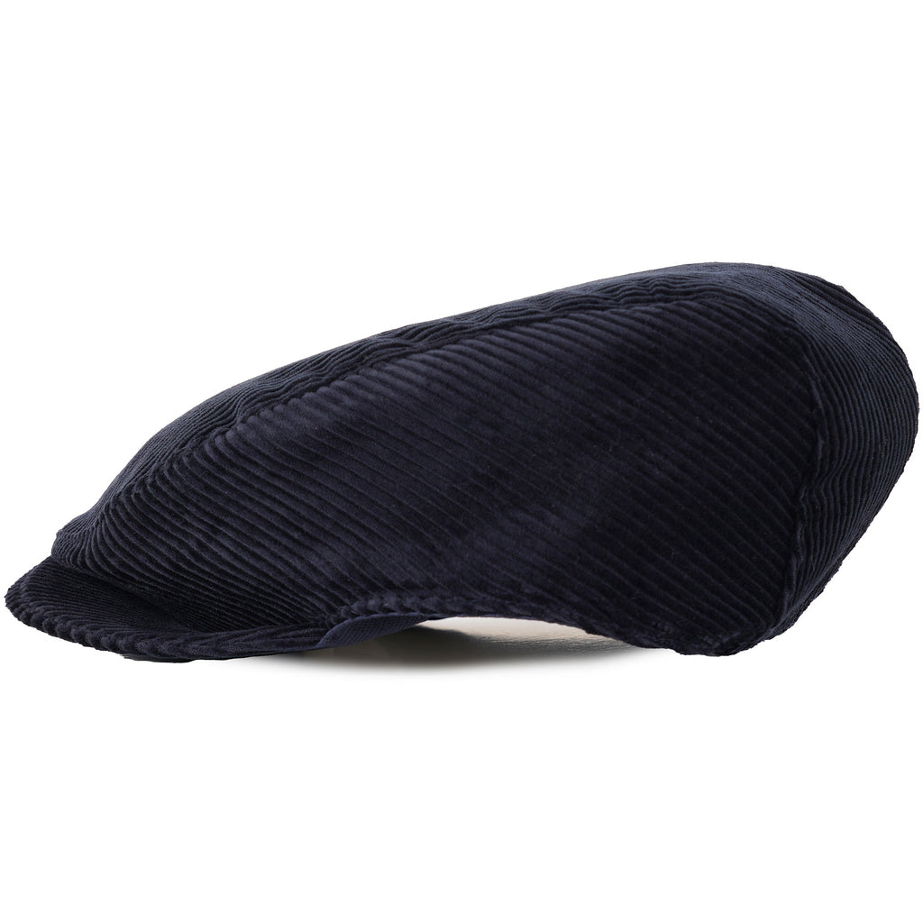 Dents Corduroy Flat Cap - Navy