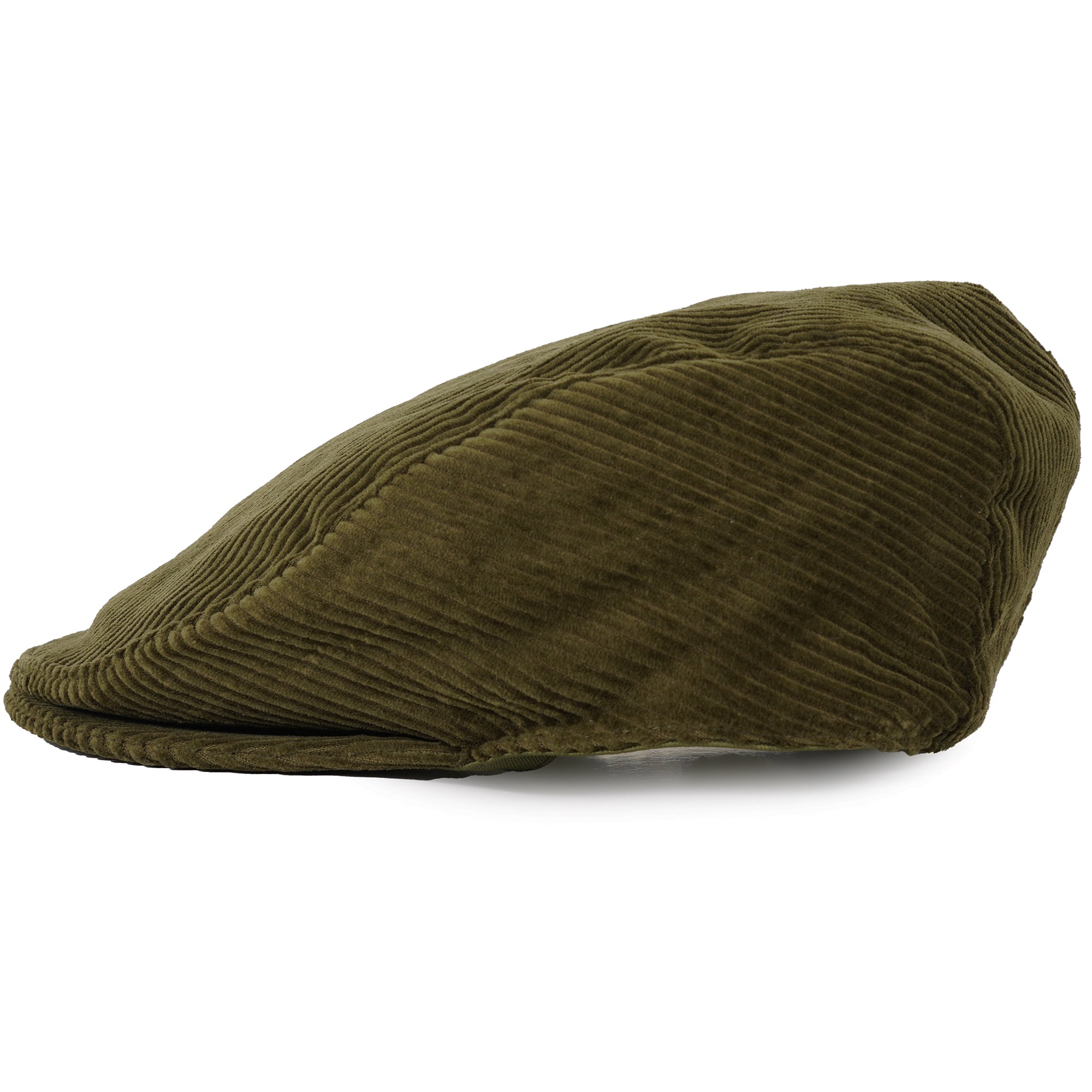 Dents Corduroy Flat Cap - Olive