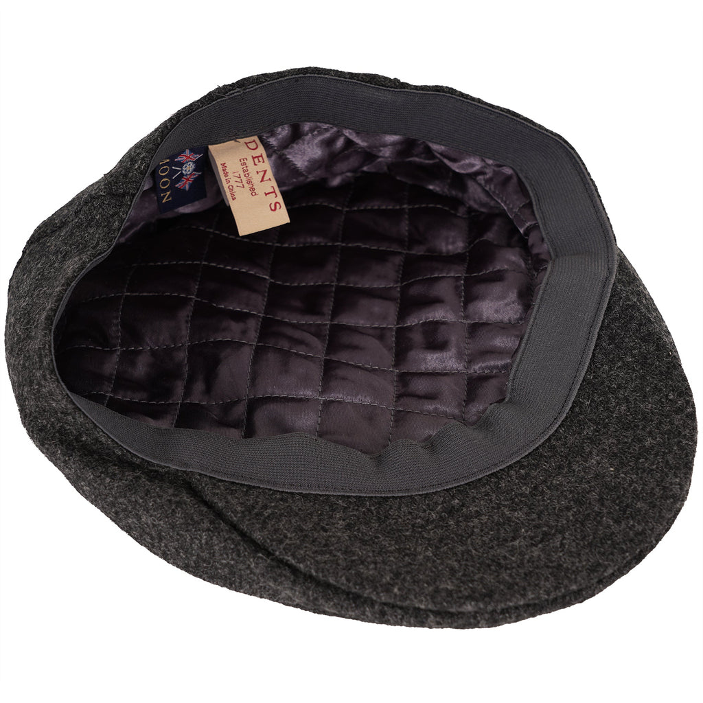 Dents Abraham Moon Flat Cap - Charcoal