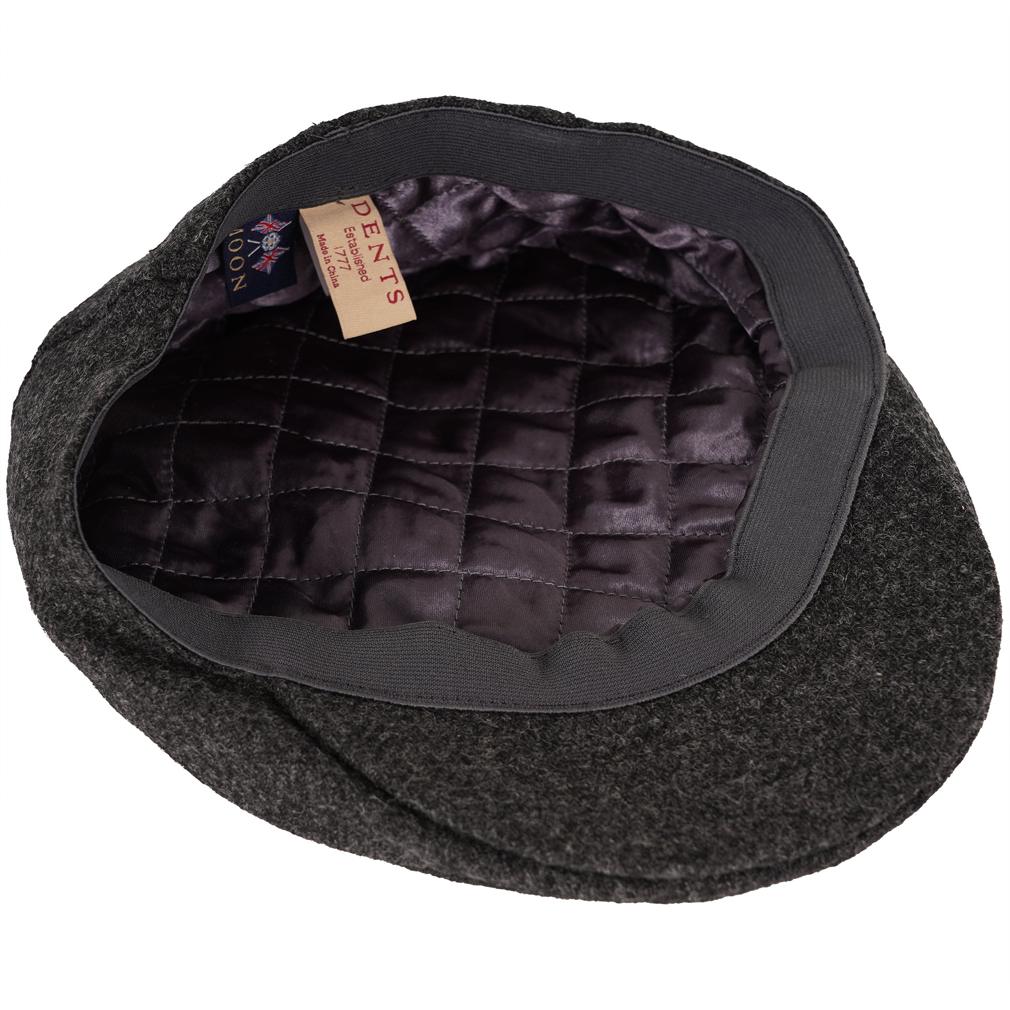 Dents Abraham Moon Flat Cap - Charcoal