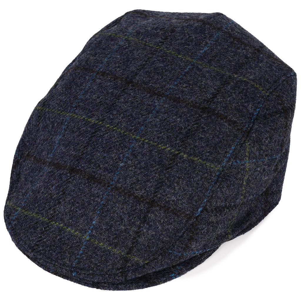 Moon Tweed Flat Cap - Blue