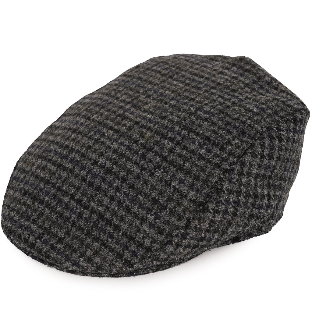 Dents Moon Dogtooth Flat Cap - Graphite