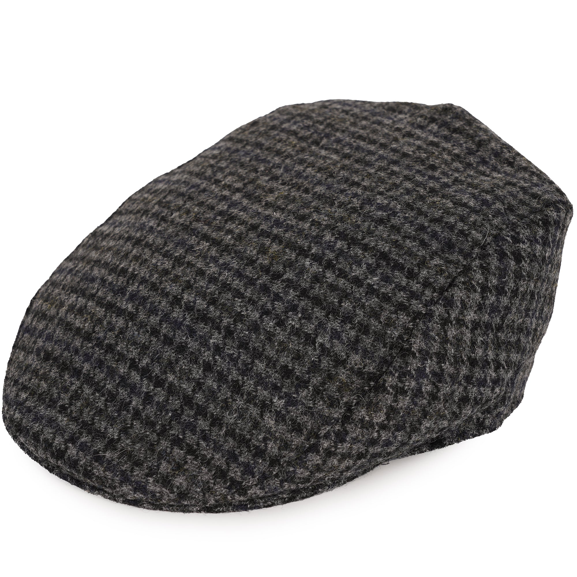 Dents Moon Dogtooth Flat Cap - Graphite