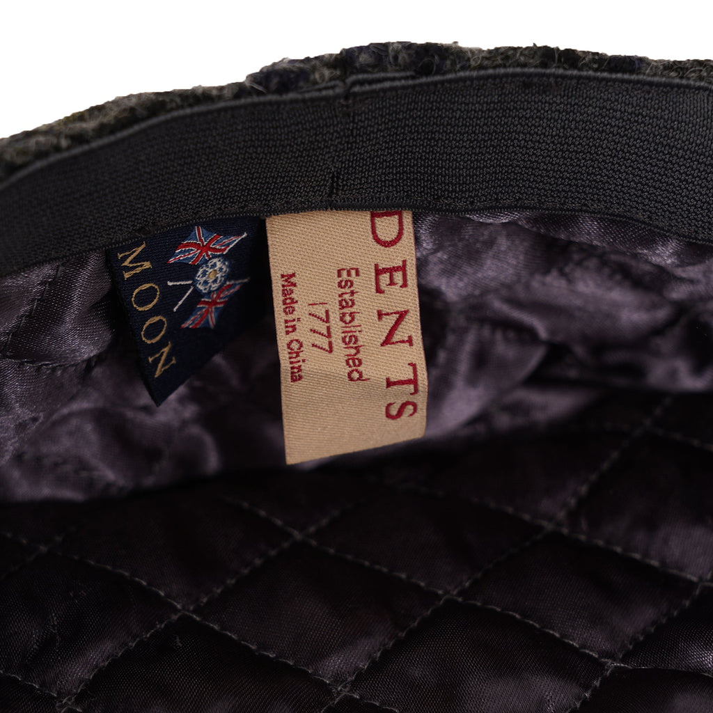 Dents Moon Dogtooth Flat Cap - Graphite