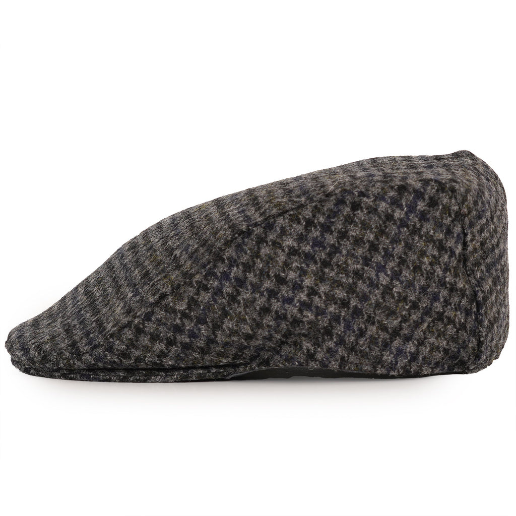 Dents Moon Dogtooth Flat Cap - Graphite