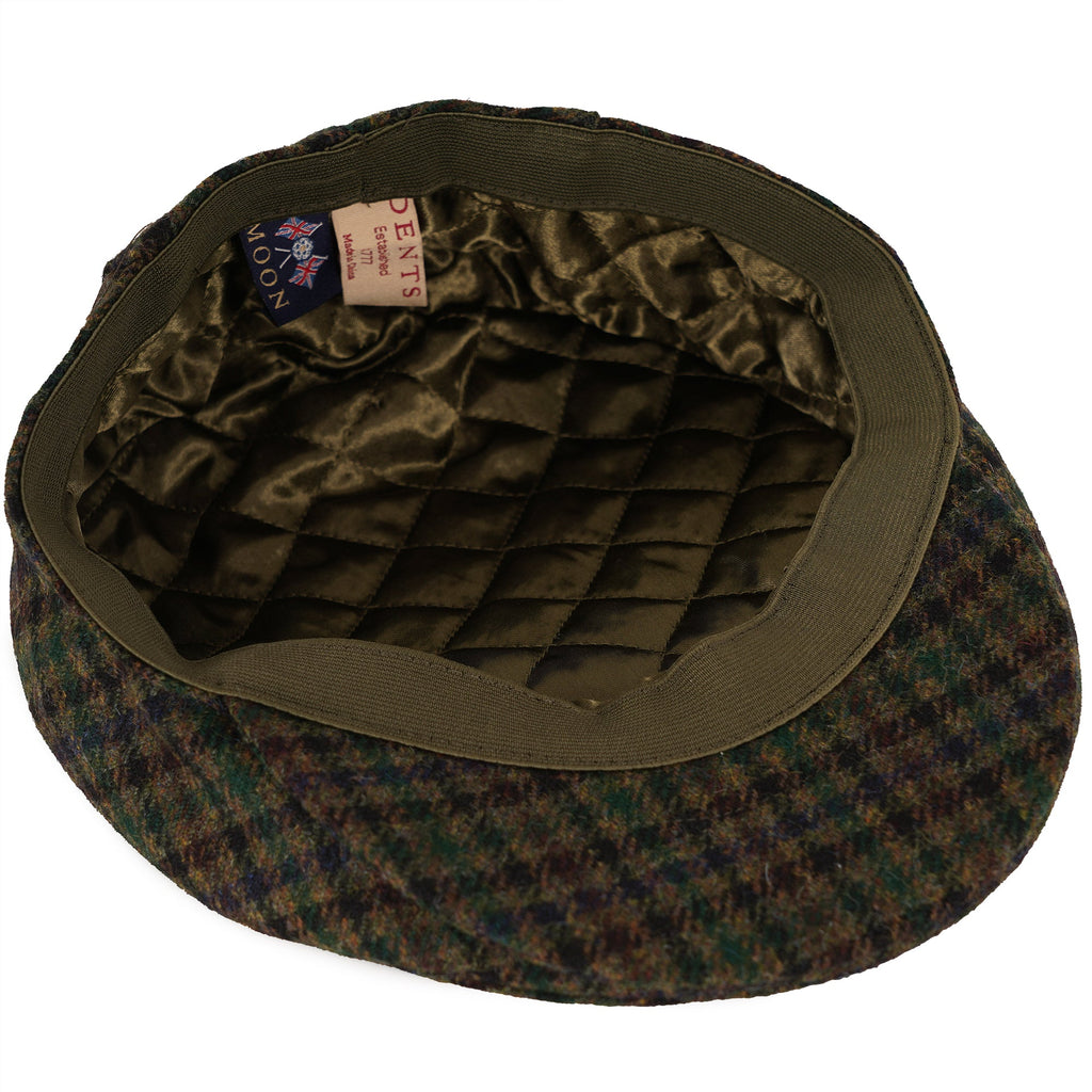 Dents Abraham Moon Flat Cap - Forest Green