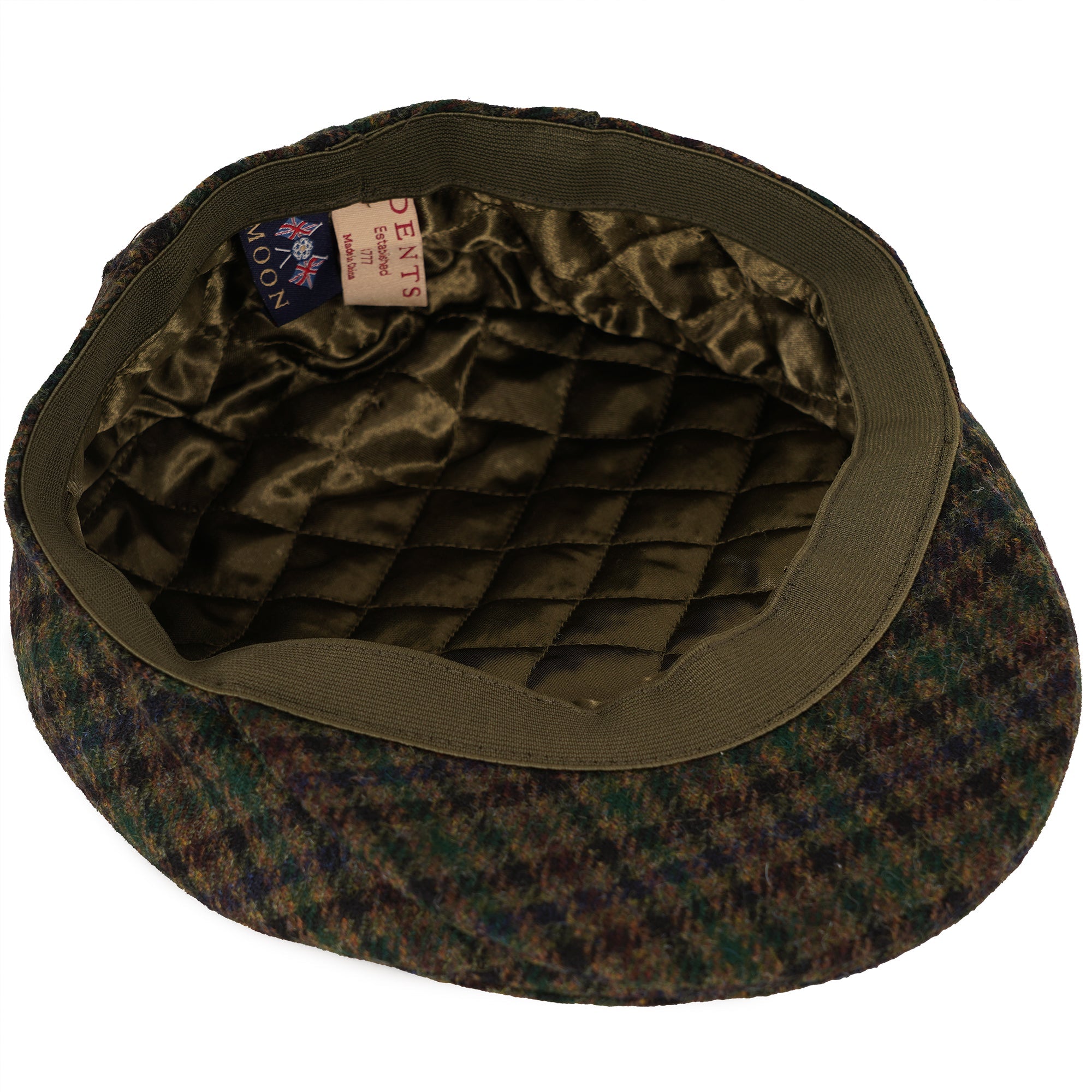 Dents Abraham Moon Flat Cap - Forest Green