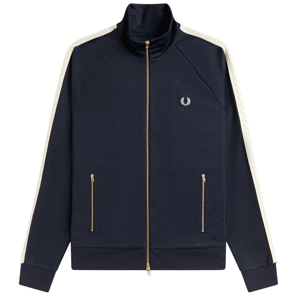Fred Perry Cable Taped Track Jacket - Navy