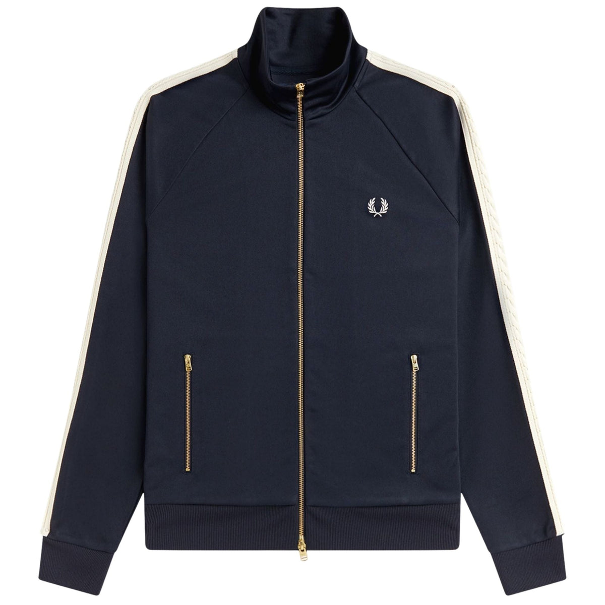 Fred Perry Cable Taped Track Jacket - Navy