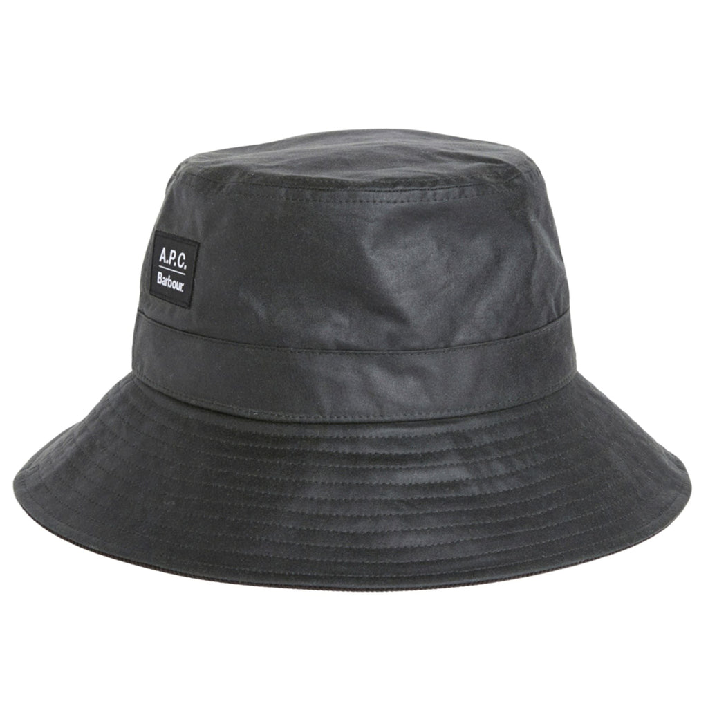 Barbour x A.P.C Wax Bucket Hat - Dark Sage