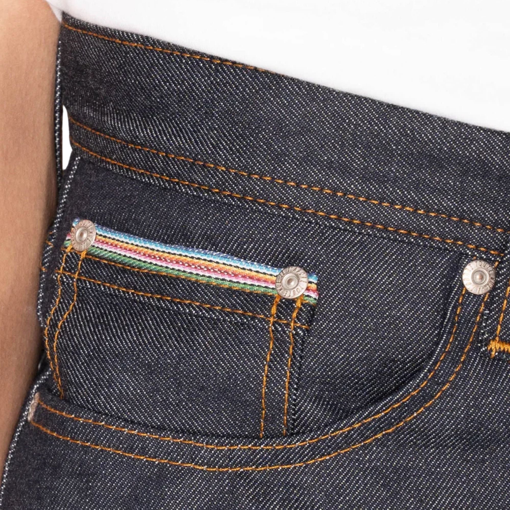 Naked and Famous Denim Weird Guy Dia De Los Muertos Selvedge - Indigo