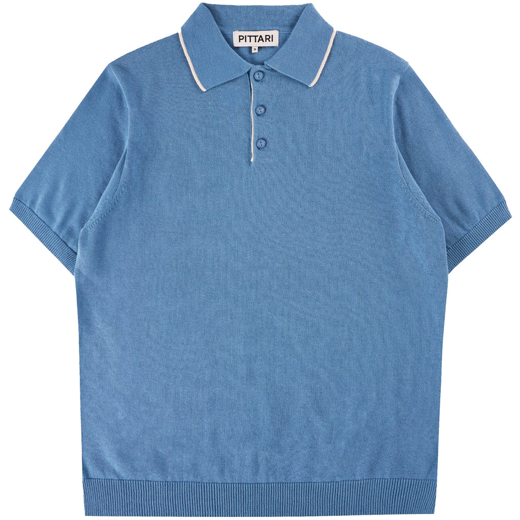 Pittari Short Sleeve Polo Tipping - Delfino