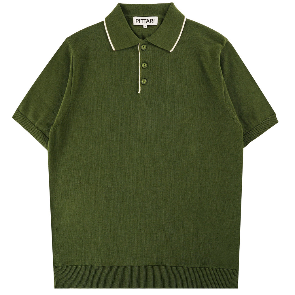 Pittari Short Sleeve Polo Tipping - Olive