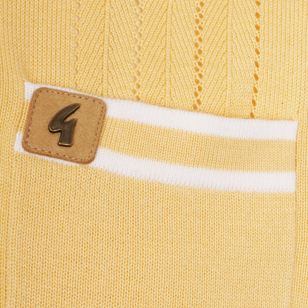 Gabicci Vintage Johnson Knit Polo - Lemon
