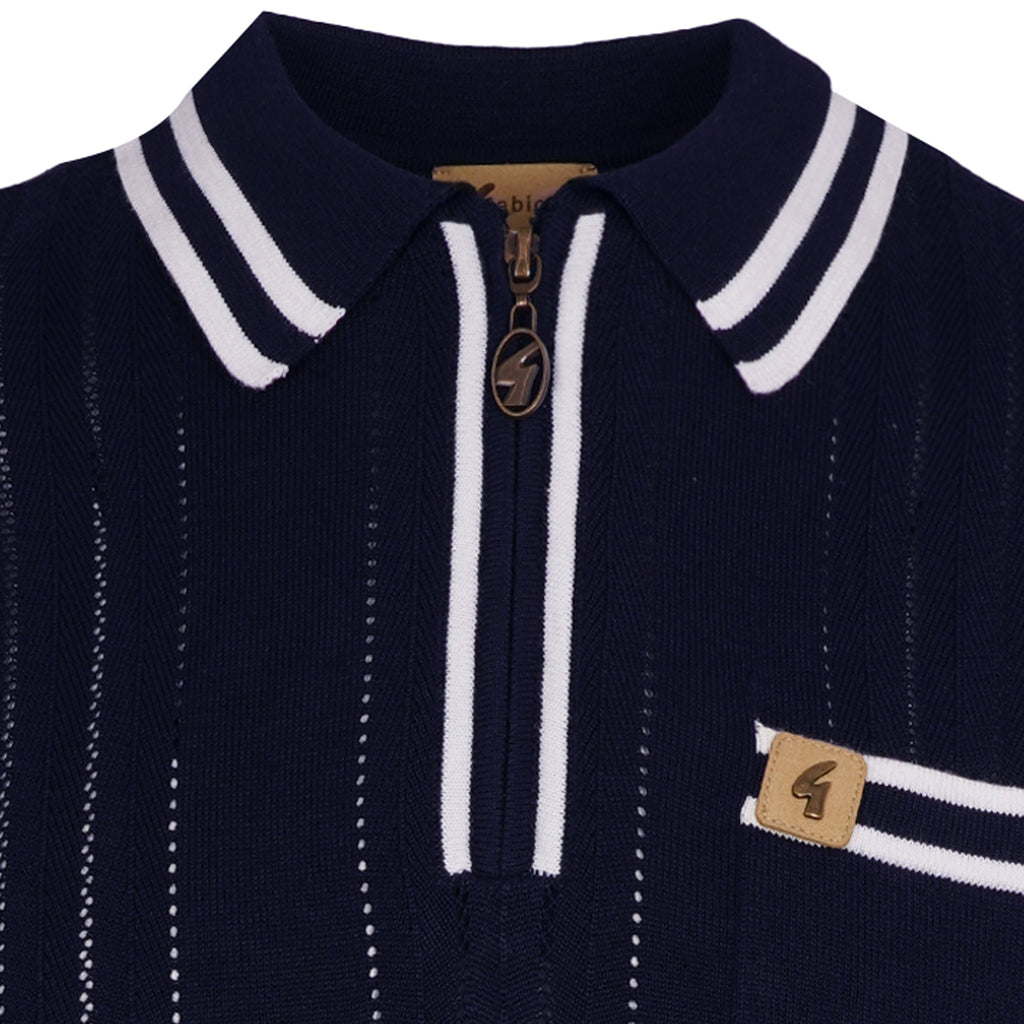 Gabicci Vintage Johnson Knit Polo - Navy