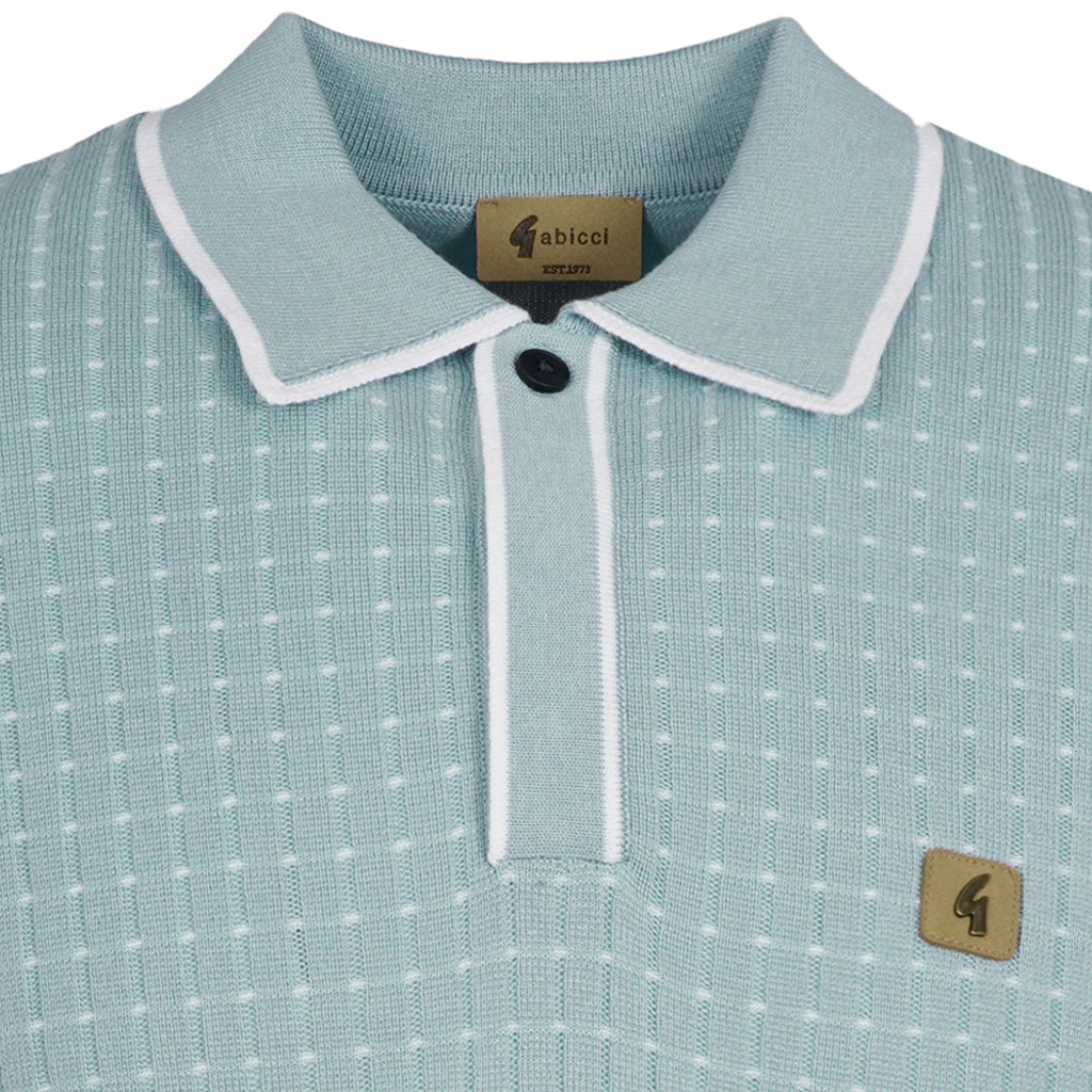 Gabicci Vintage Osbourne Knit Polo - Mint