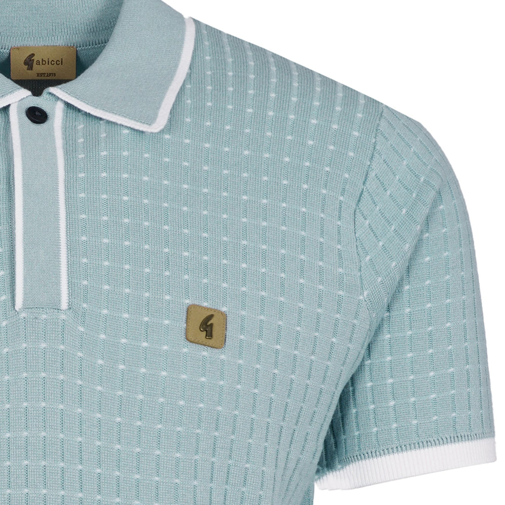 Gabicci Vintage Osbourne Knit Polo - Mint
