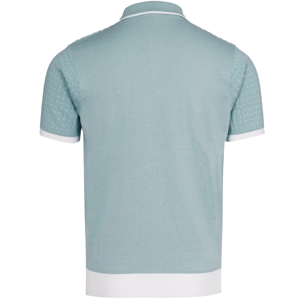 Gabicci Vintage Osbourne Knit Polo - Mint