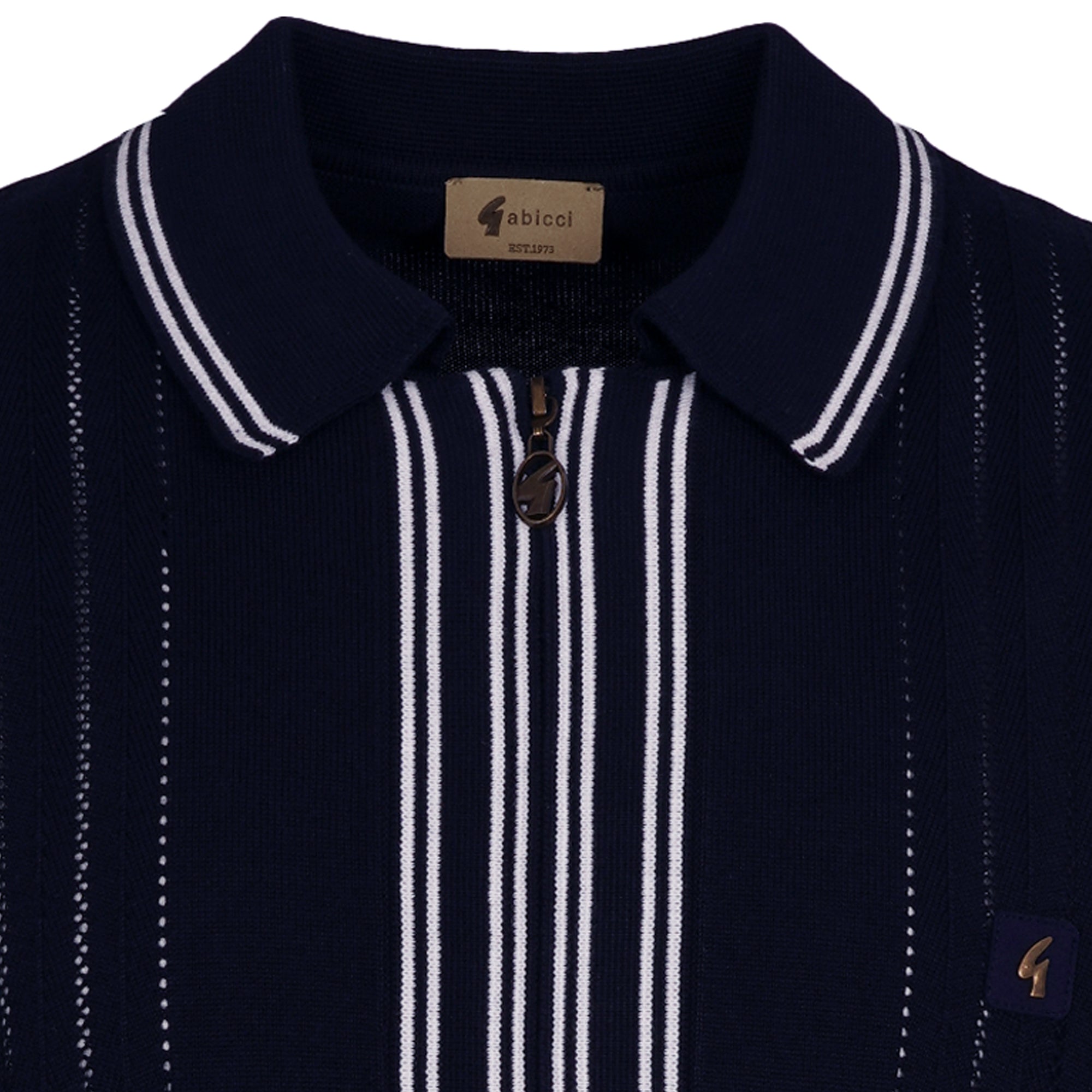 Gabicci Vintage Geller Knit Polo - Navy