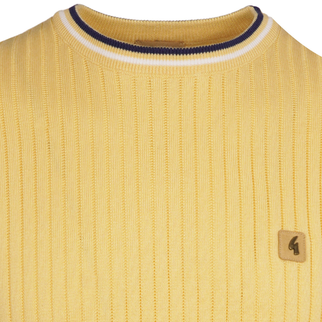 Gabicci Vintage Santino Knit T-Shirt - Lemon