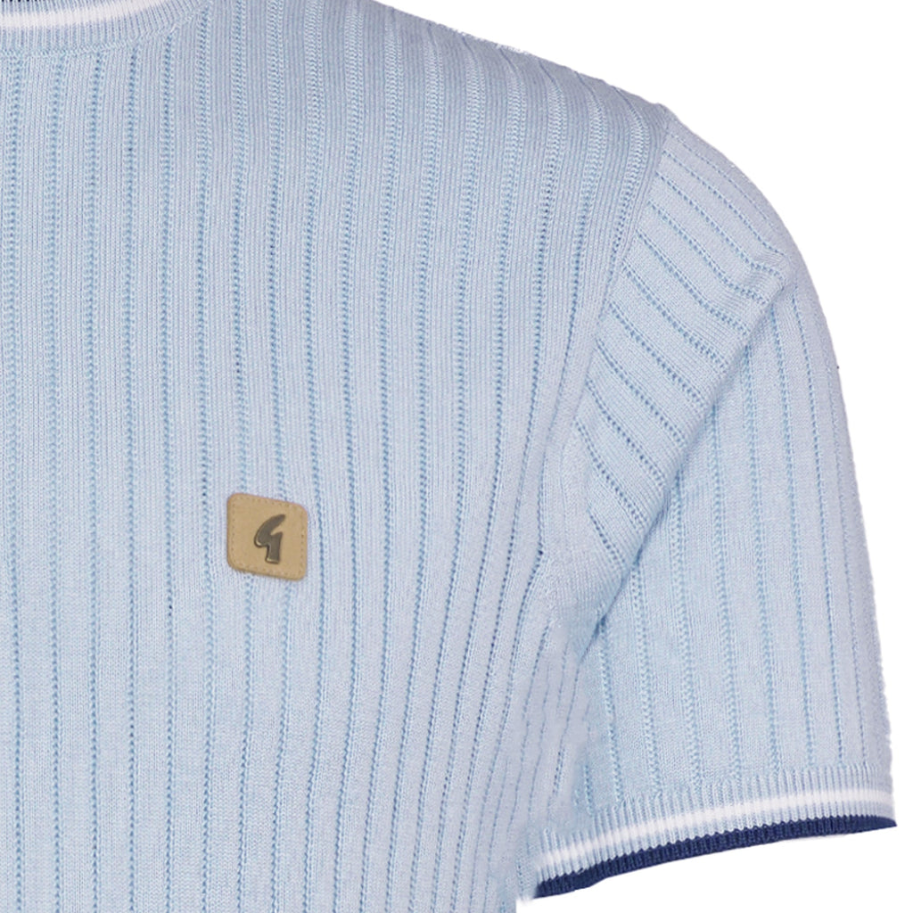 Gabicci Vintage Santino Knit T-Shirt - Surf