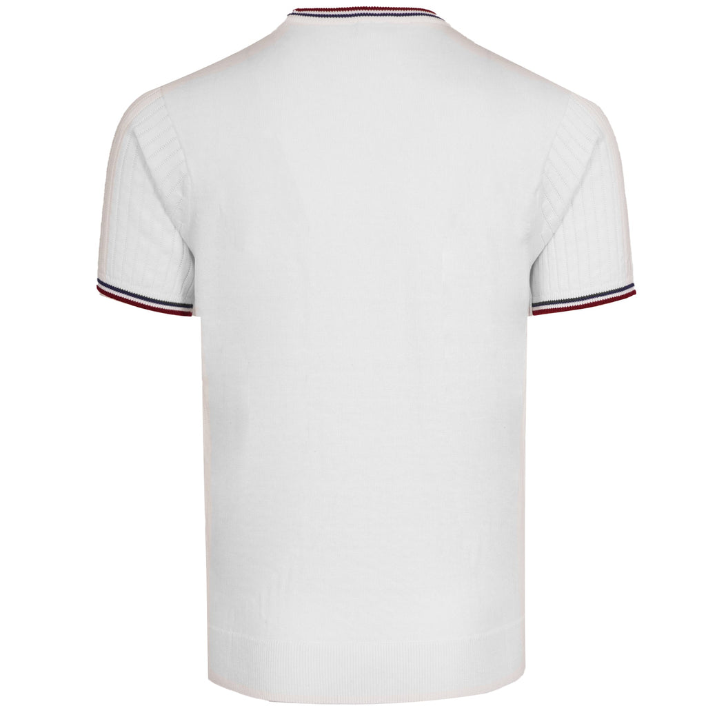 Gabicci Vintage Santino Knit T-Shirt - White