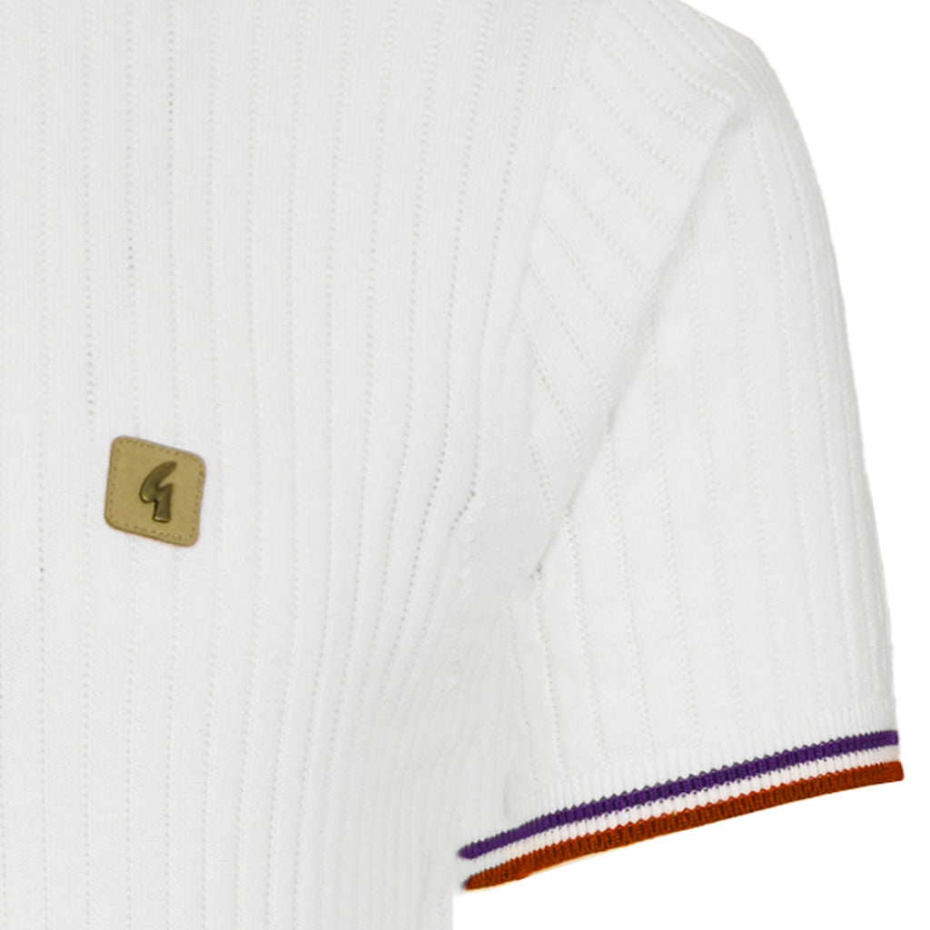Gabicci Vintage Santino Knit T-Shirt - White