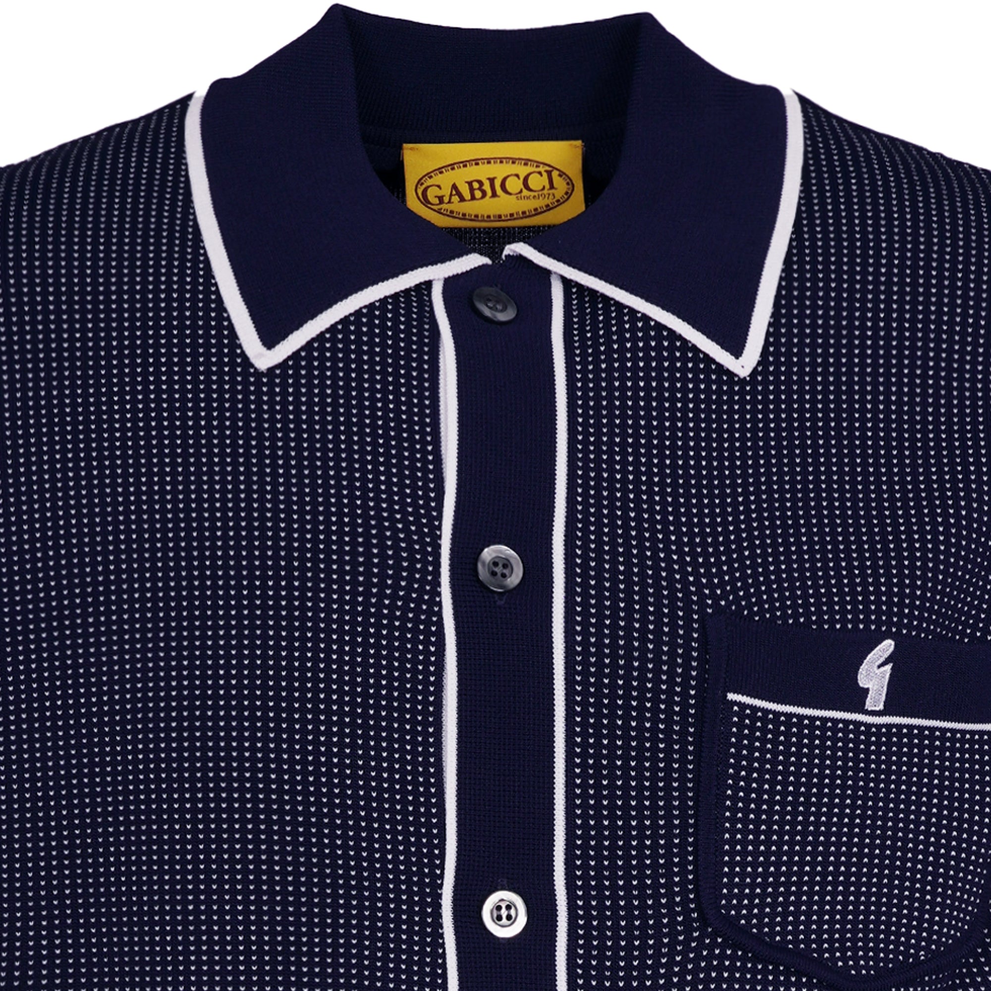 Di Lello Knit Polo- Navy