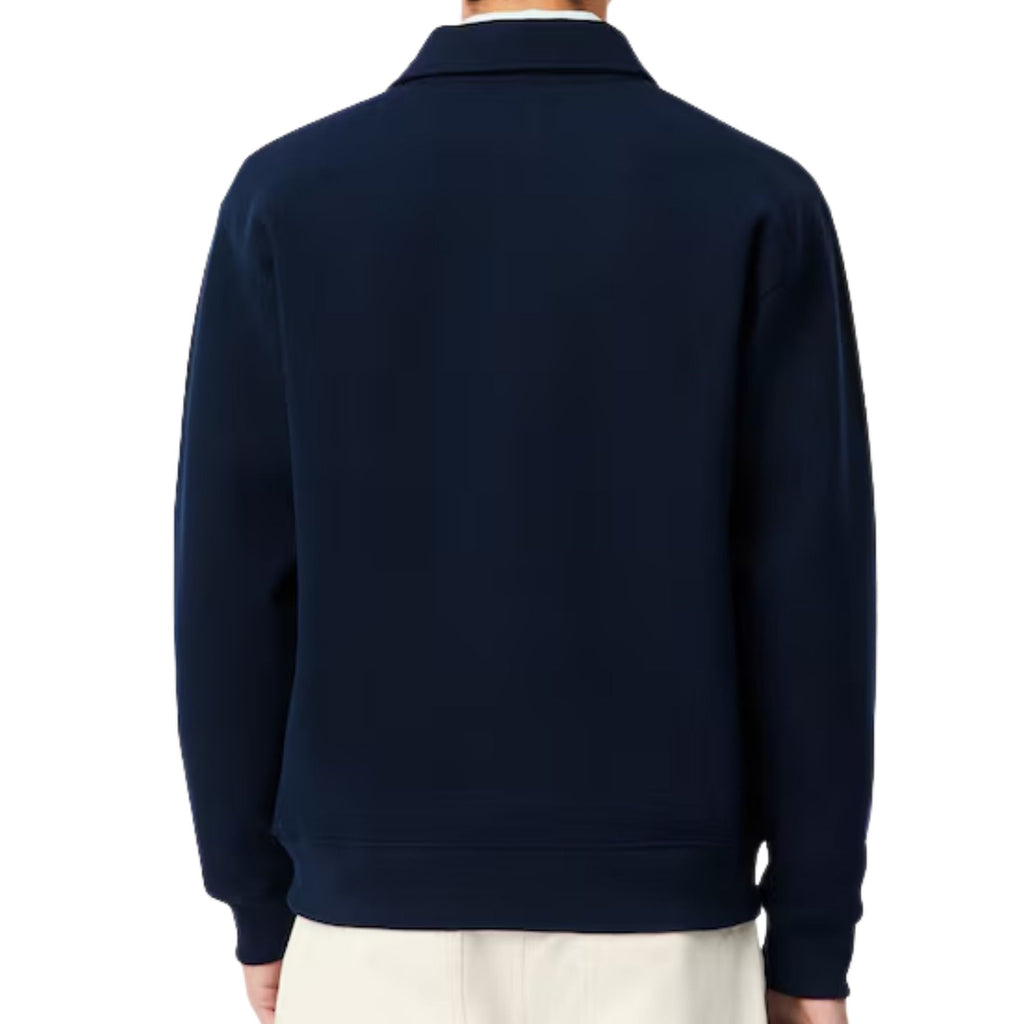 Lacoste Polo Collar Piqué Sweatshirt - Midnight Blue