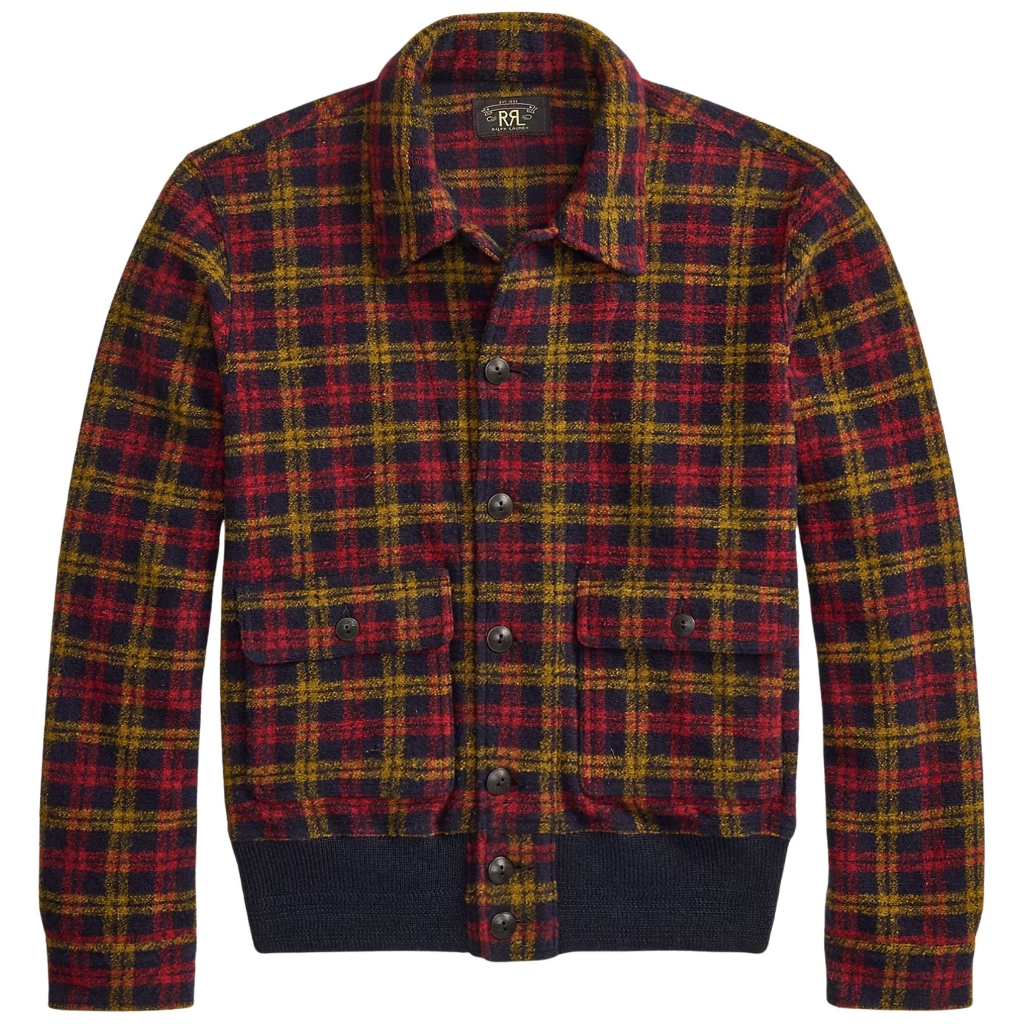 RRL by Ralph Lauren Wool-Blend Flight Jacket - Red/Multi
