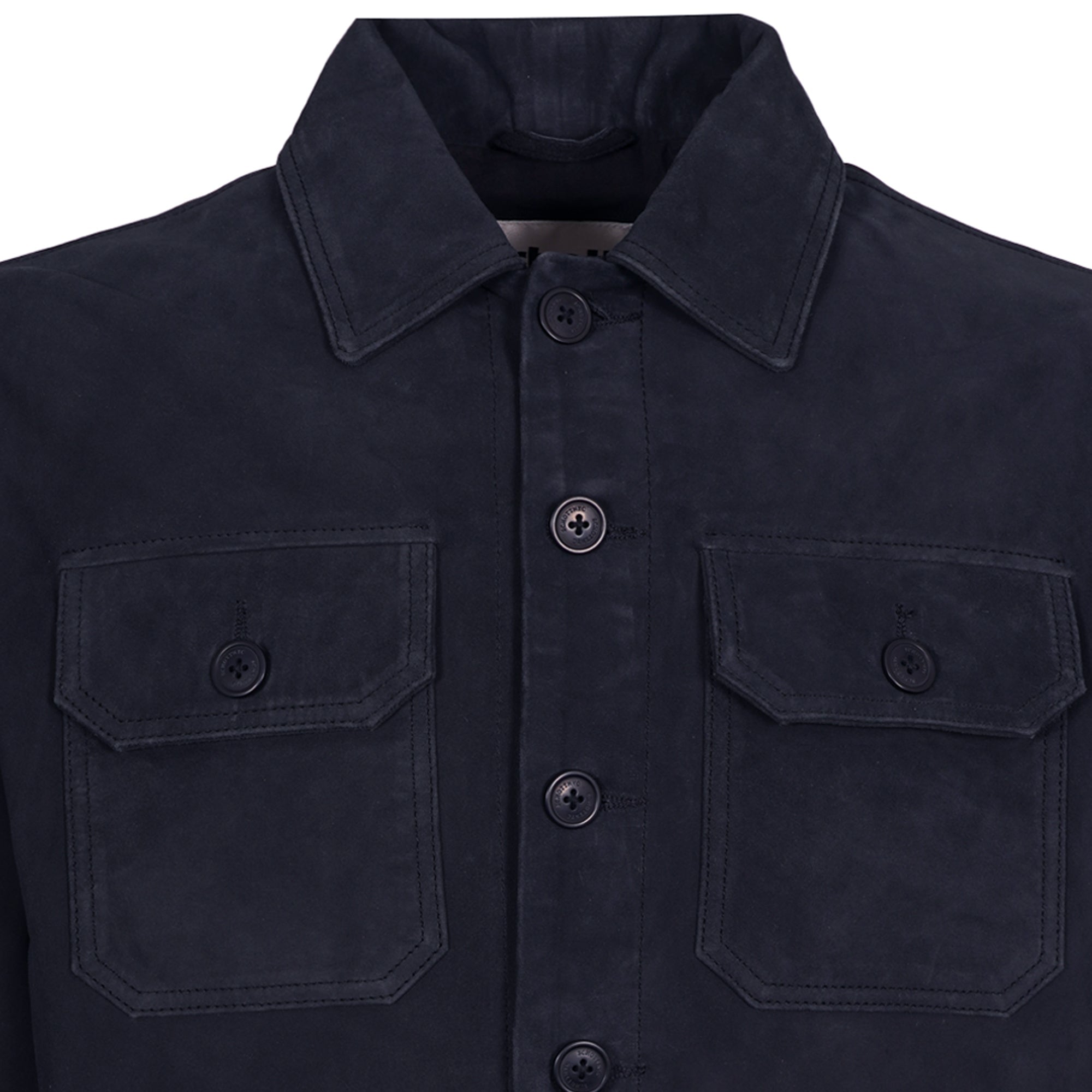 Suede Jacket - Navy