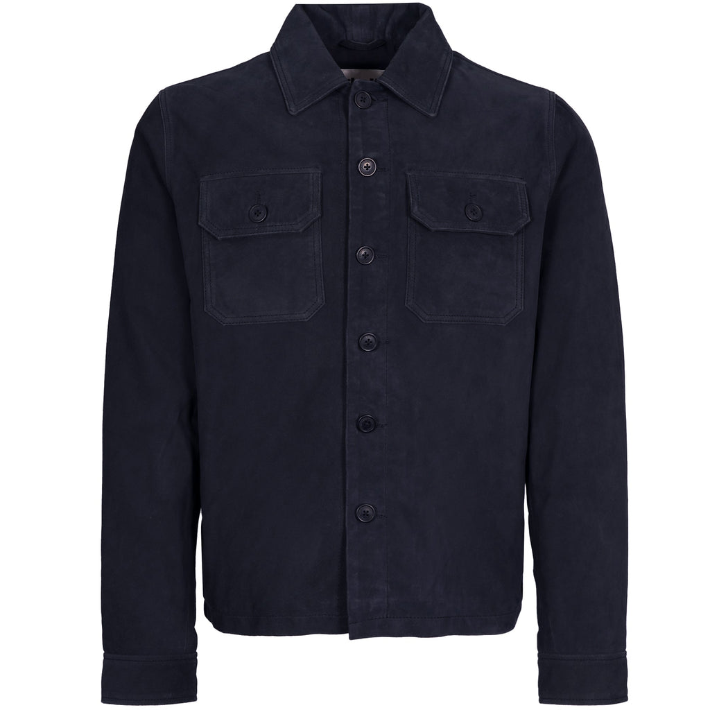 Schott NYC Suede Jacket - Navy