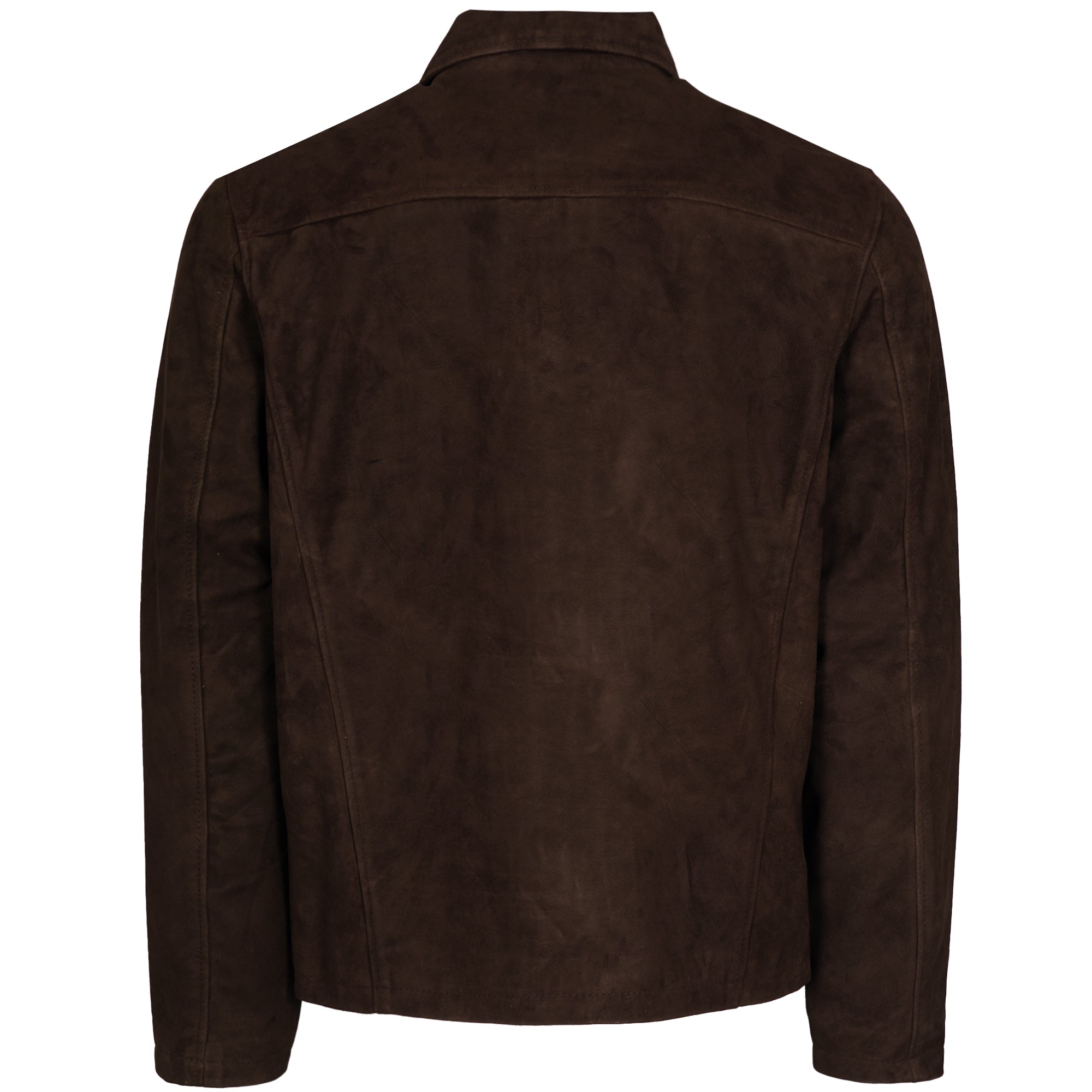 Suede Zip Jacket - Brown