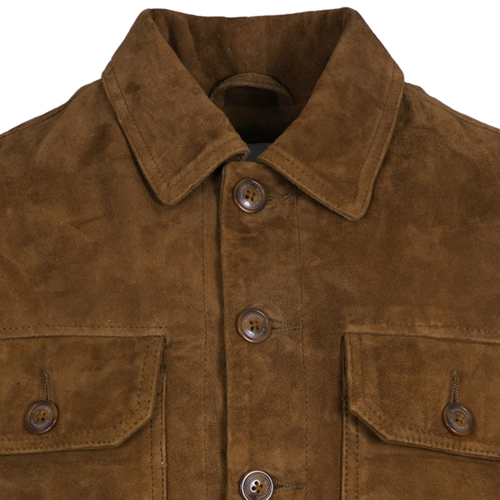 Schott NYC Suede Jacket - Rust