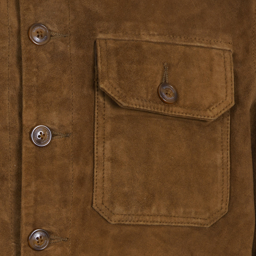 Schott NYC Suede Jacket - Rust