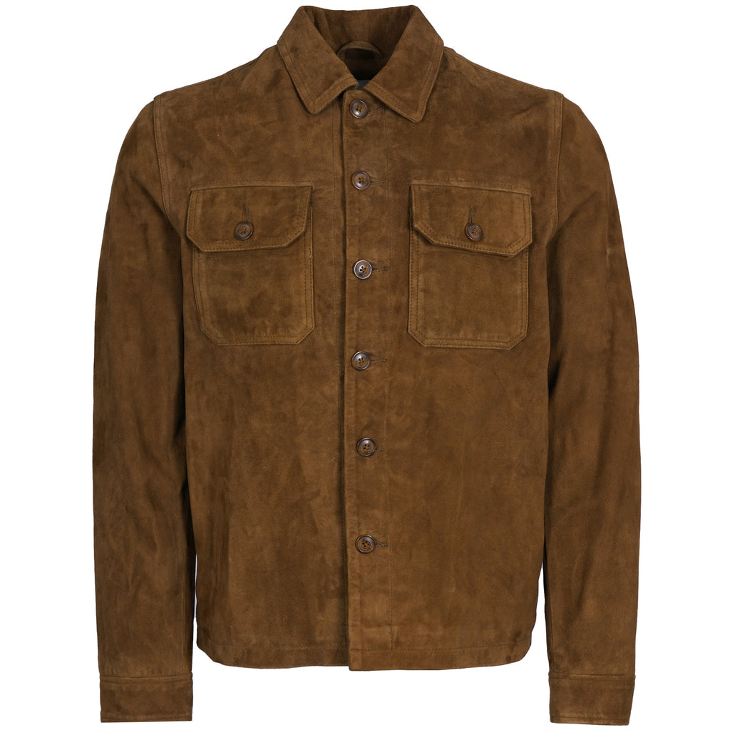 Schott NYC Suede Jacket - Rust