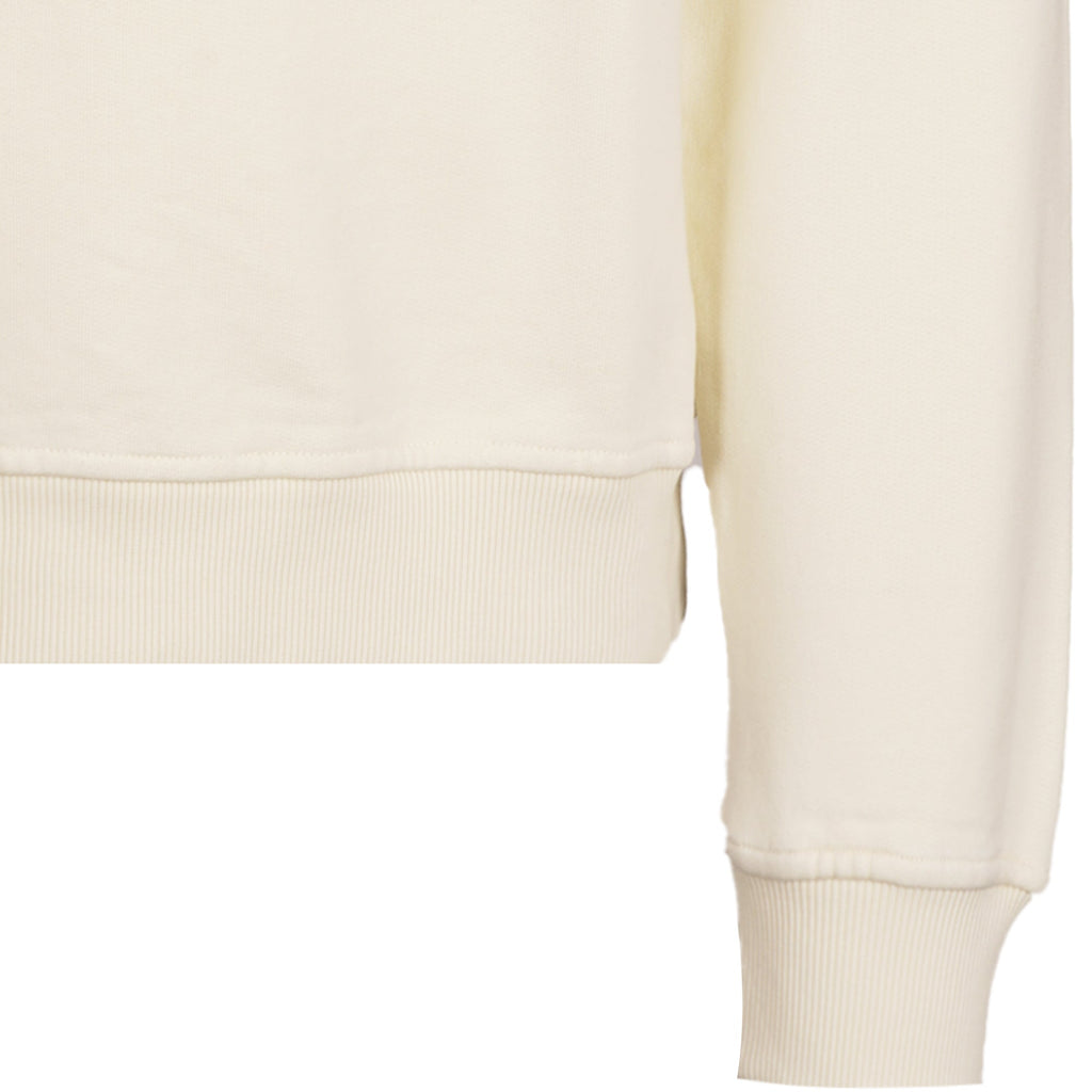 Rockport Archive Boston 1/4 Zip Front Logo Sweat - Ecru