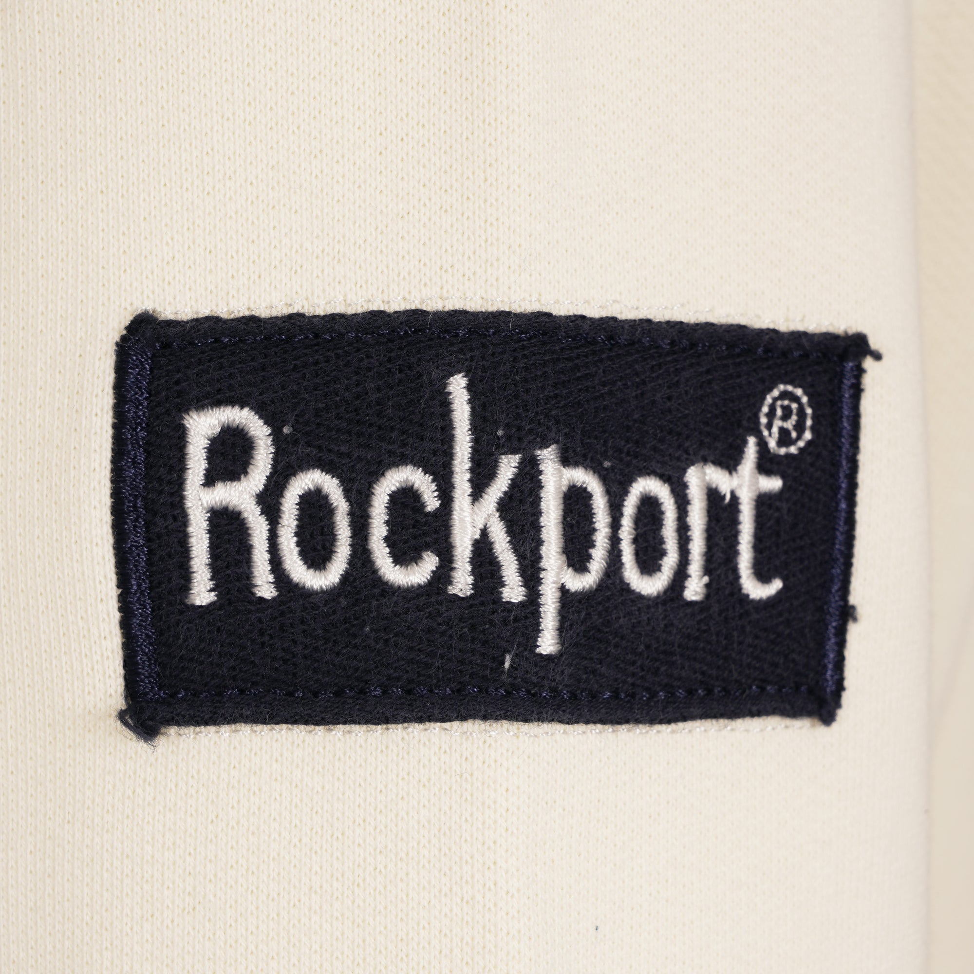 Rockport Archive Boston 1/4 Zip Front Logo Sweat - Ecru