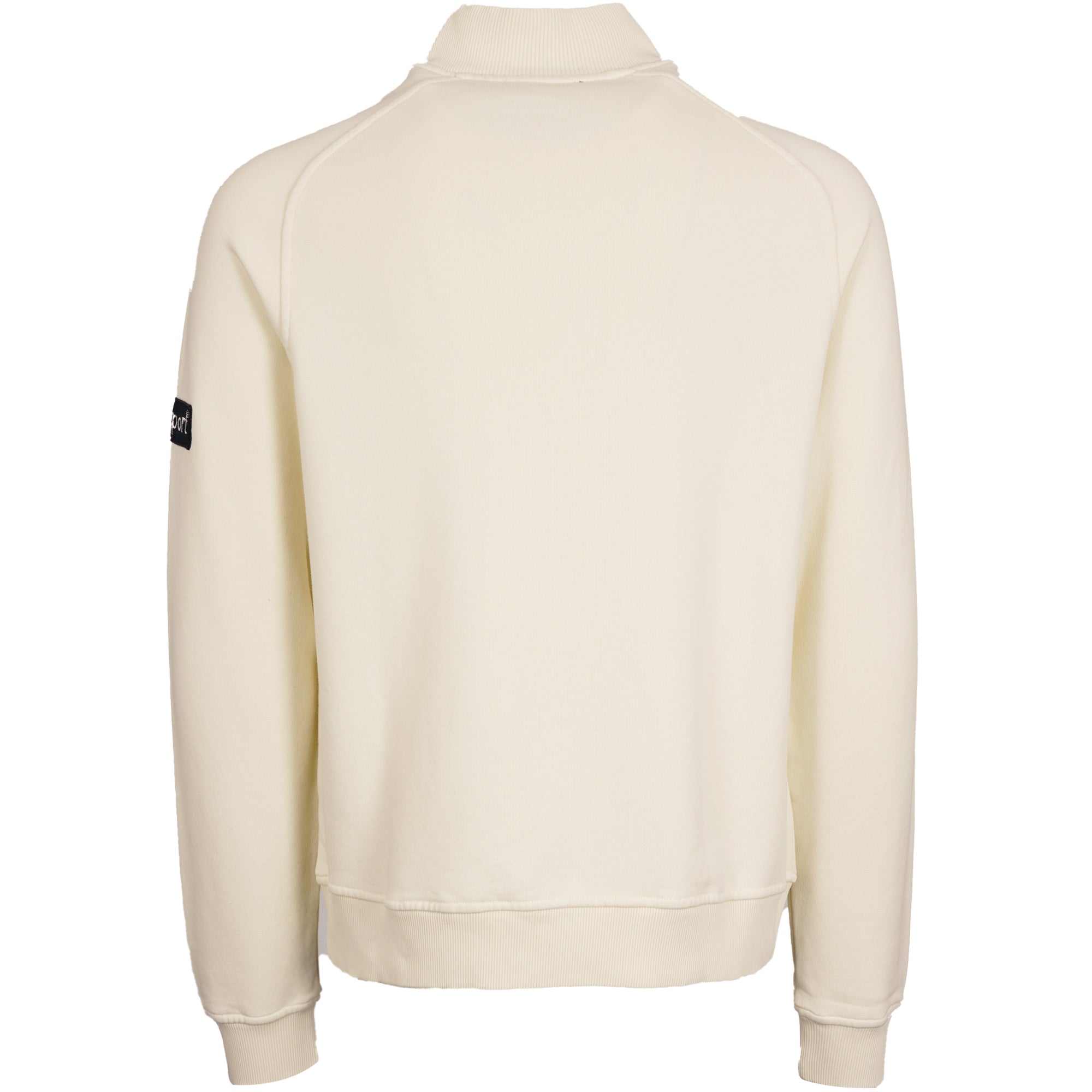 Rockport Archive Boston 1/4 Zip Front Logo Sweat - Ecru