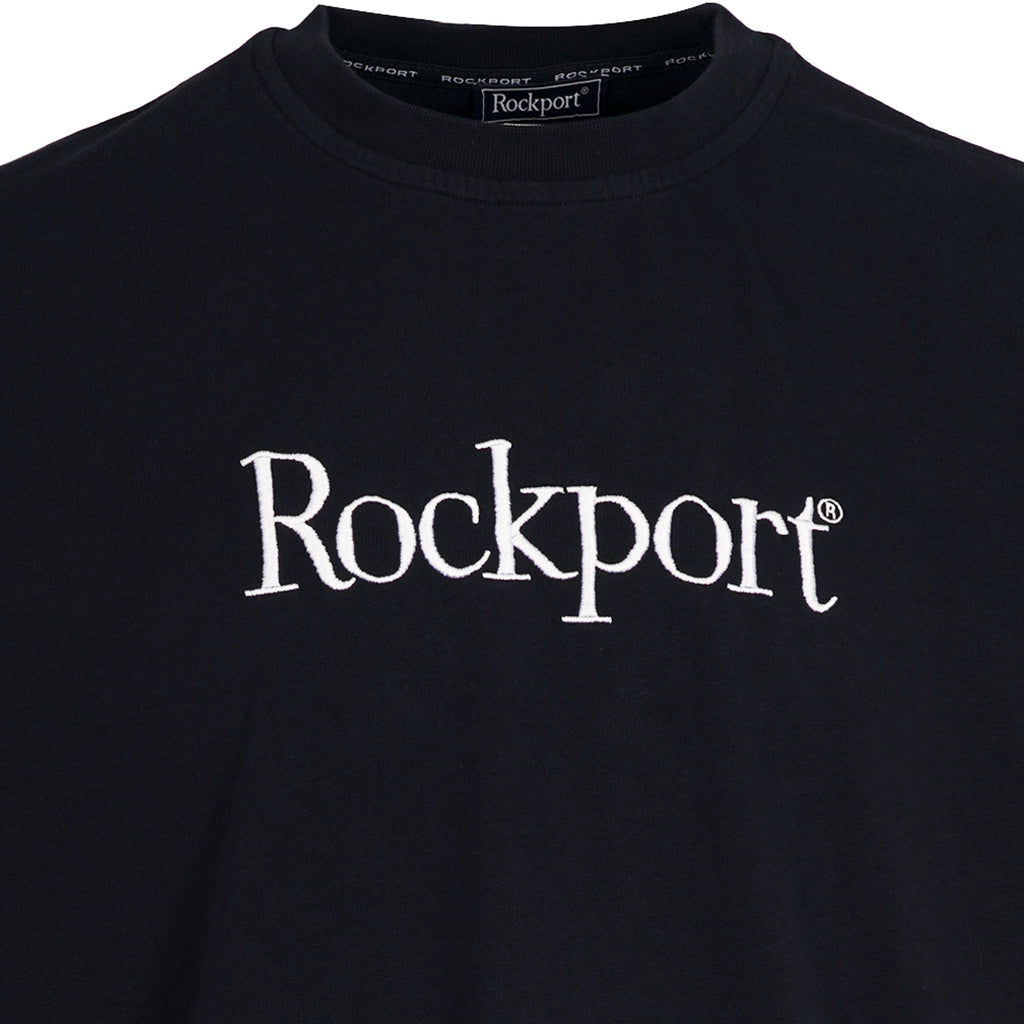 Rockport Archive Highland Front Logo Washed Crew Neck T-Shirt - Navy