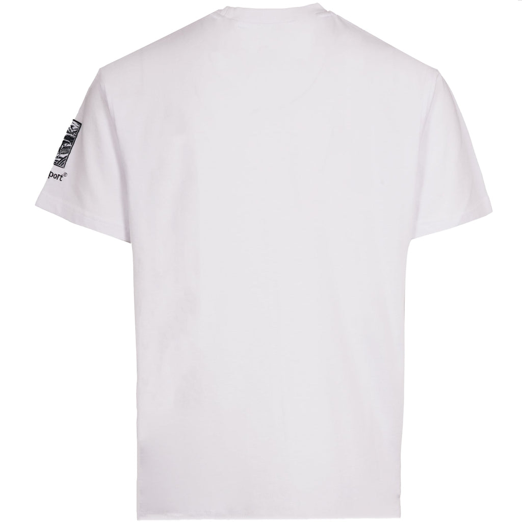 Rockport Archive Highland Front Logo Washed Crew Neck T-Shirt - White