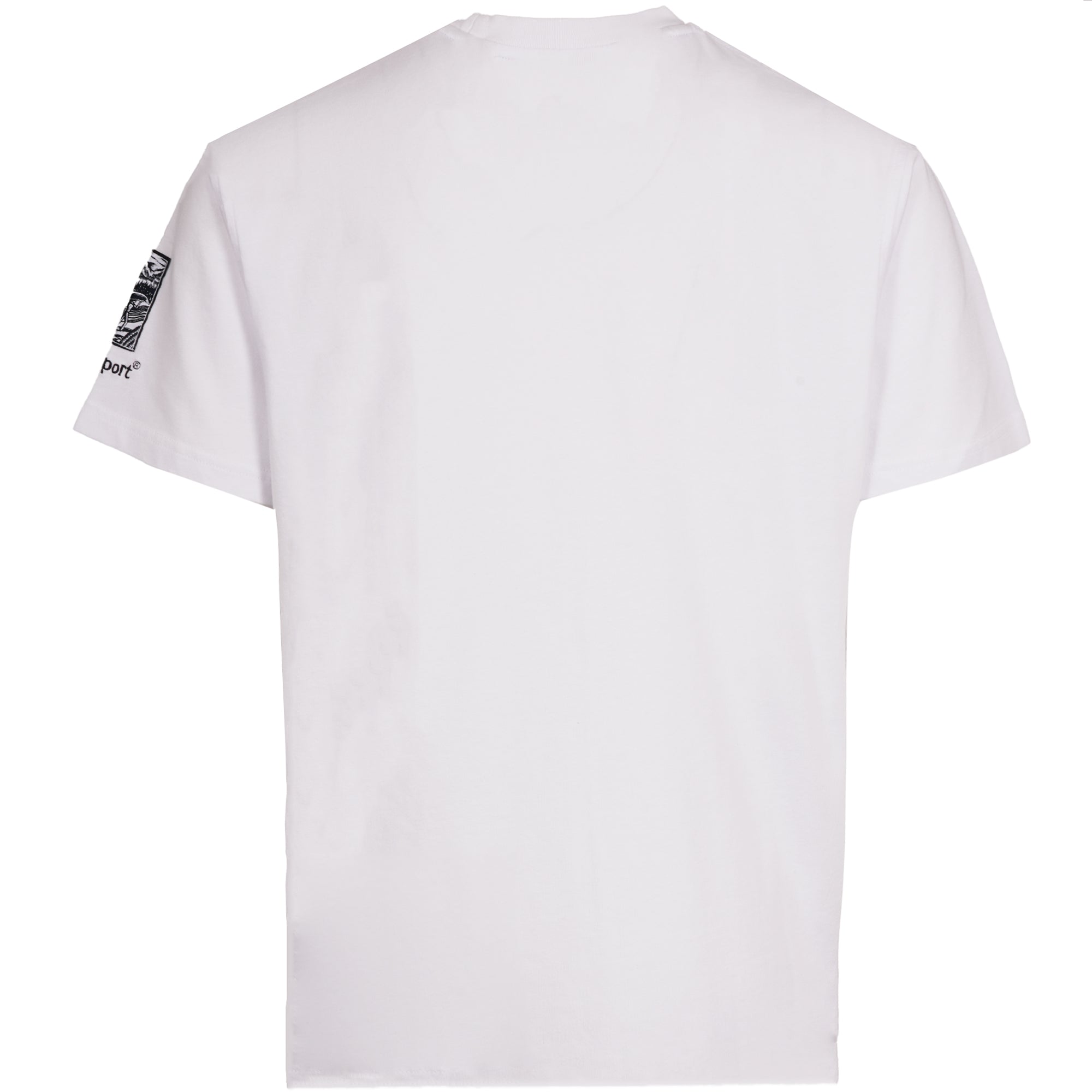 Rockport Archive Highland Front Logo Washed Crew Neck T-Shirt - White