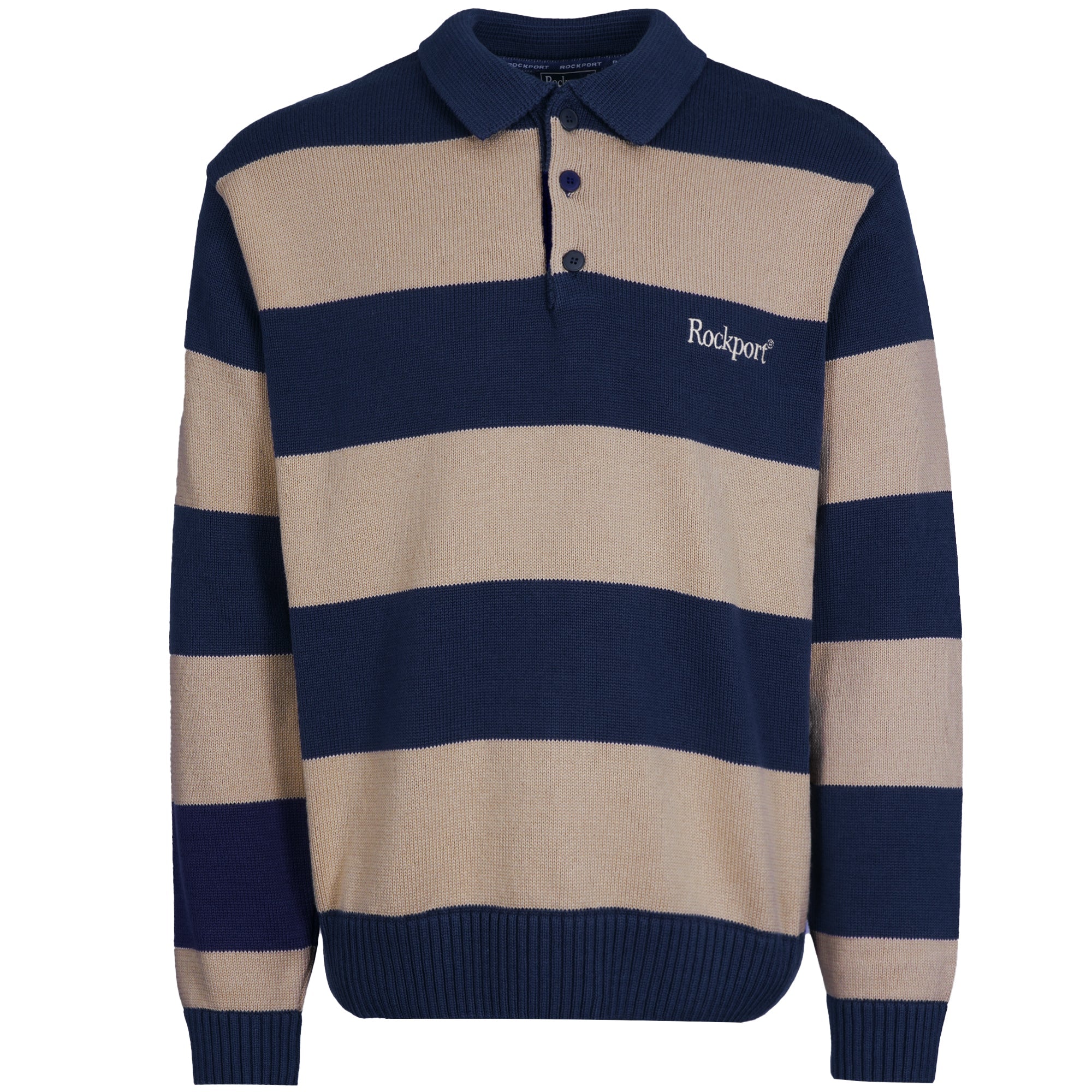 Knitwear Collar Polo - Stone