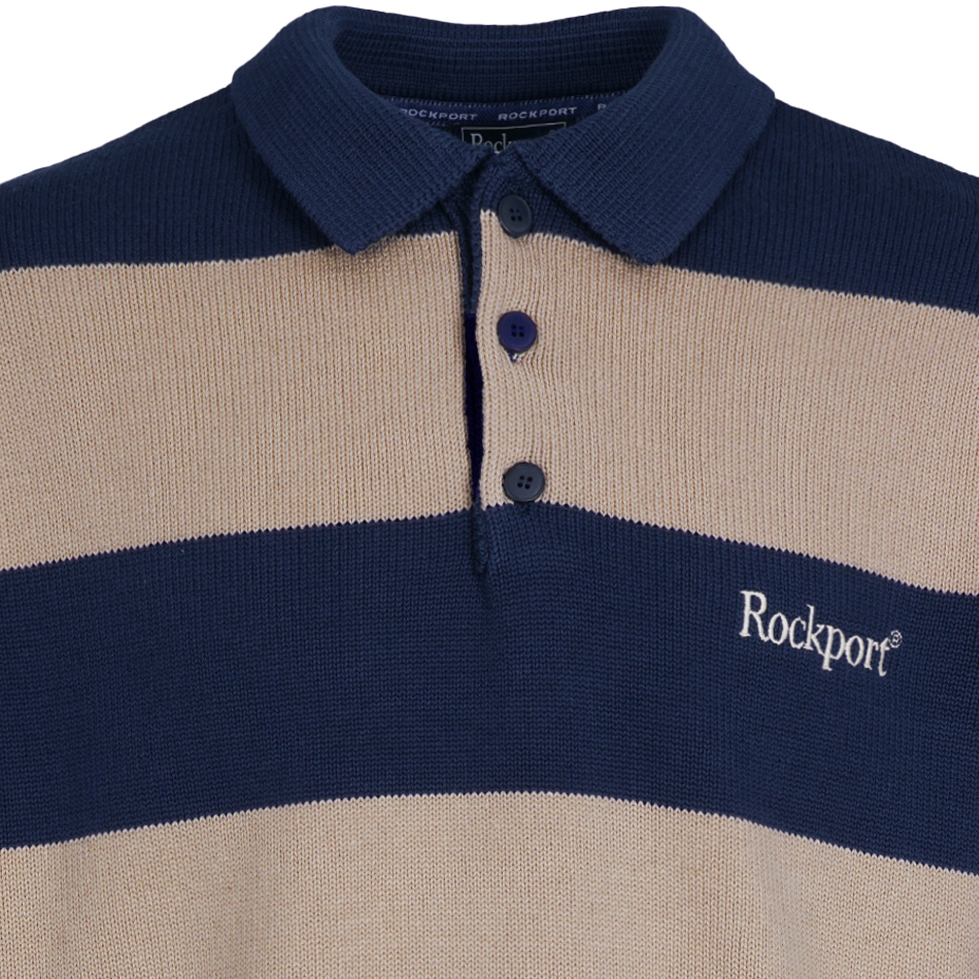 Knitwear Collar Polo - Stone