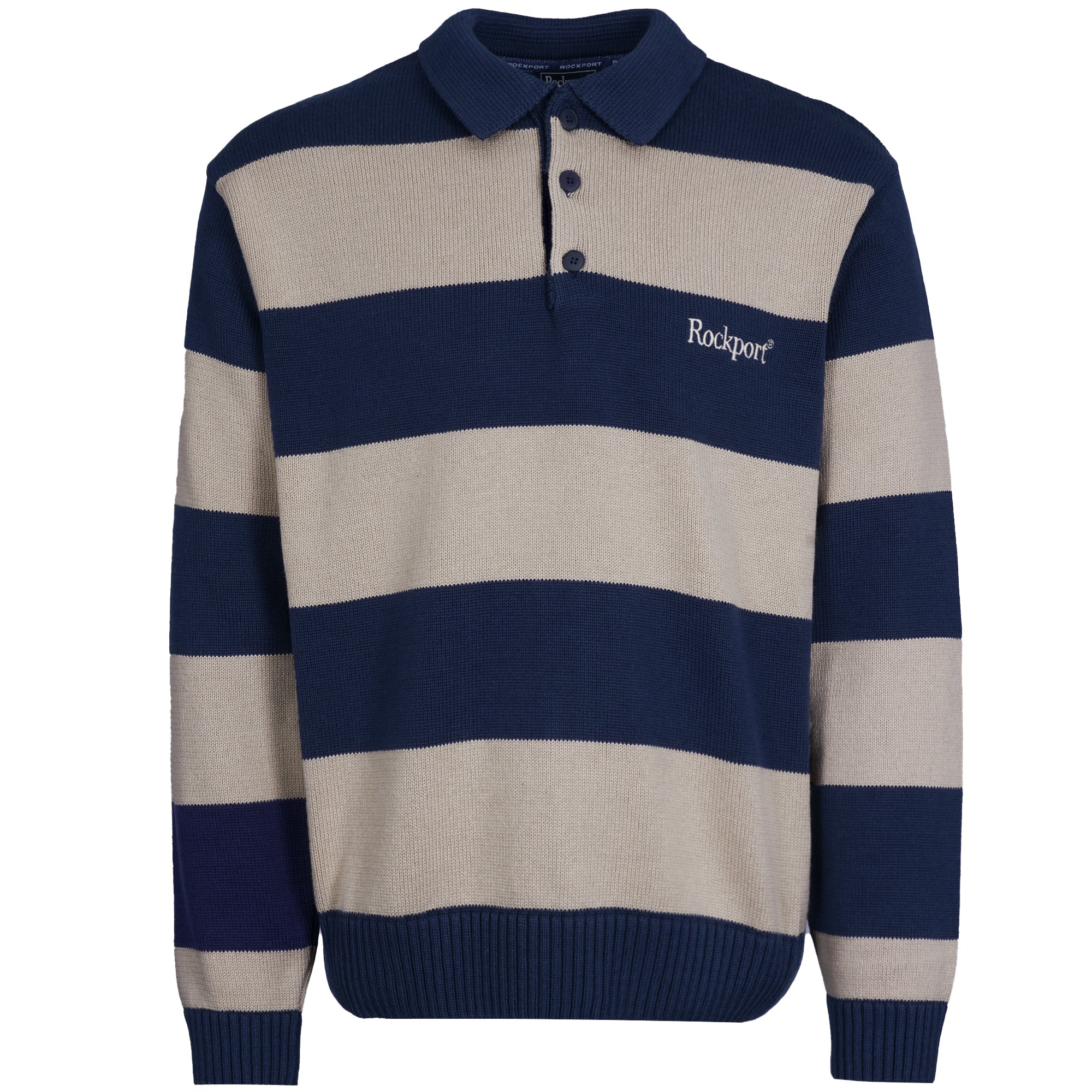 Knitwear Collar Polo - Stone