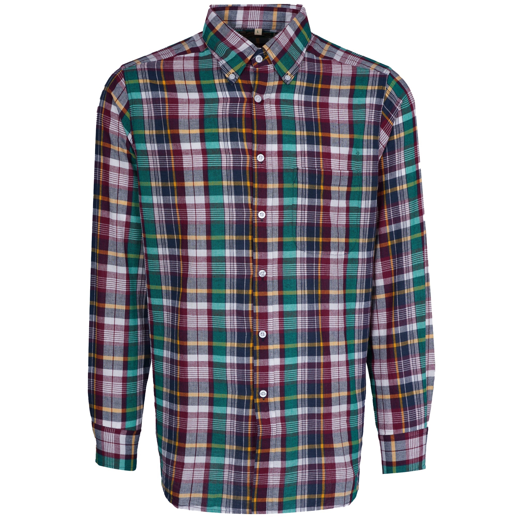 Madras Classics Long Sleeved Shirt - Green Check