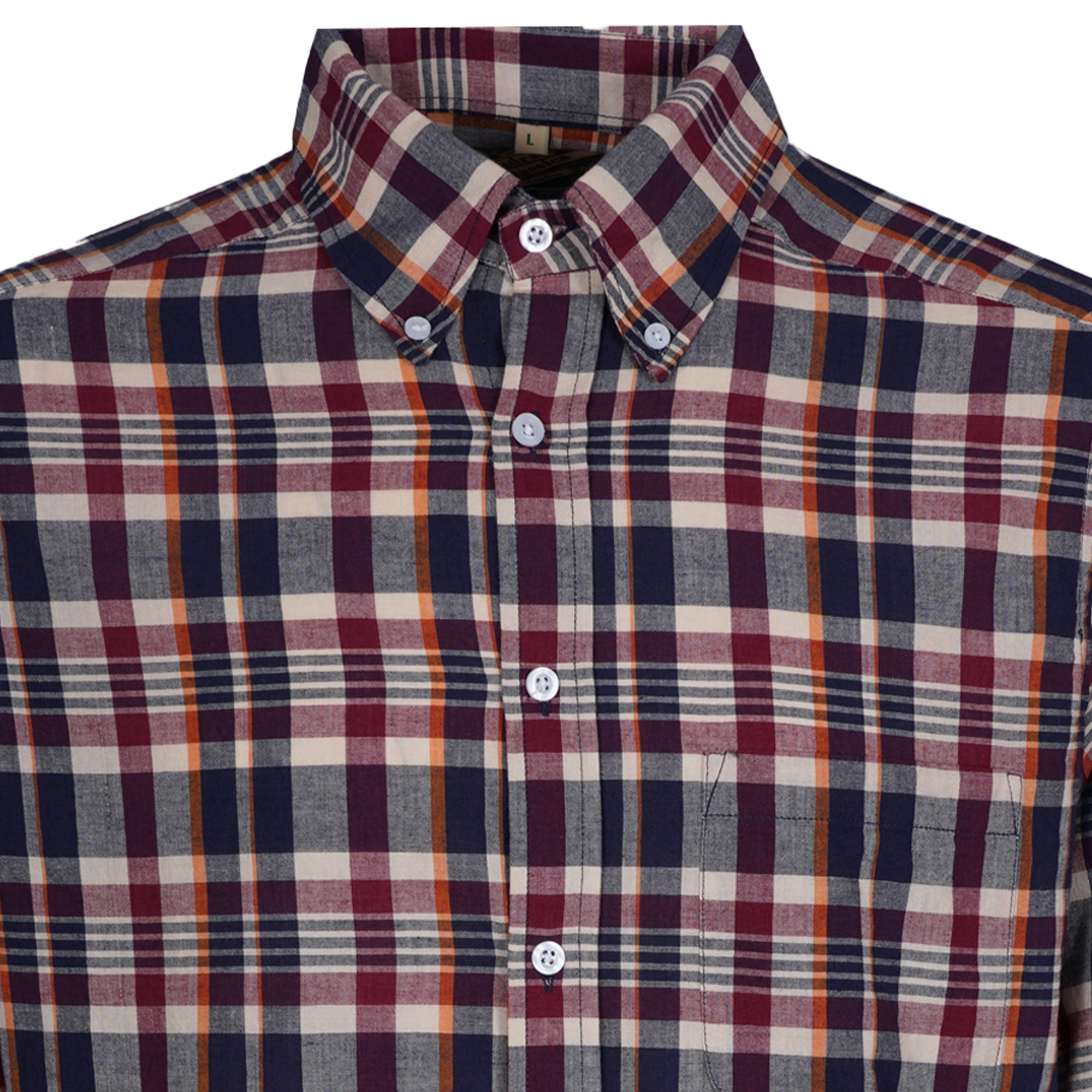 Madras Classics Long Sleeved Shirt - Blue Check